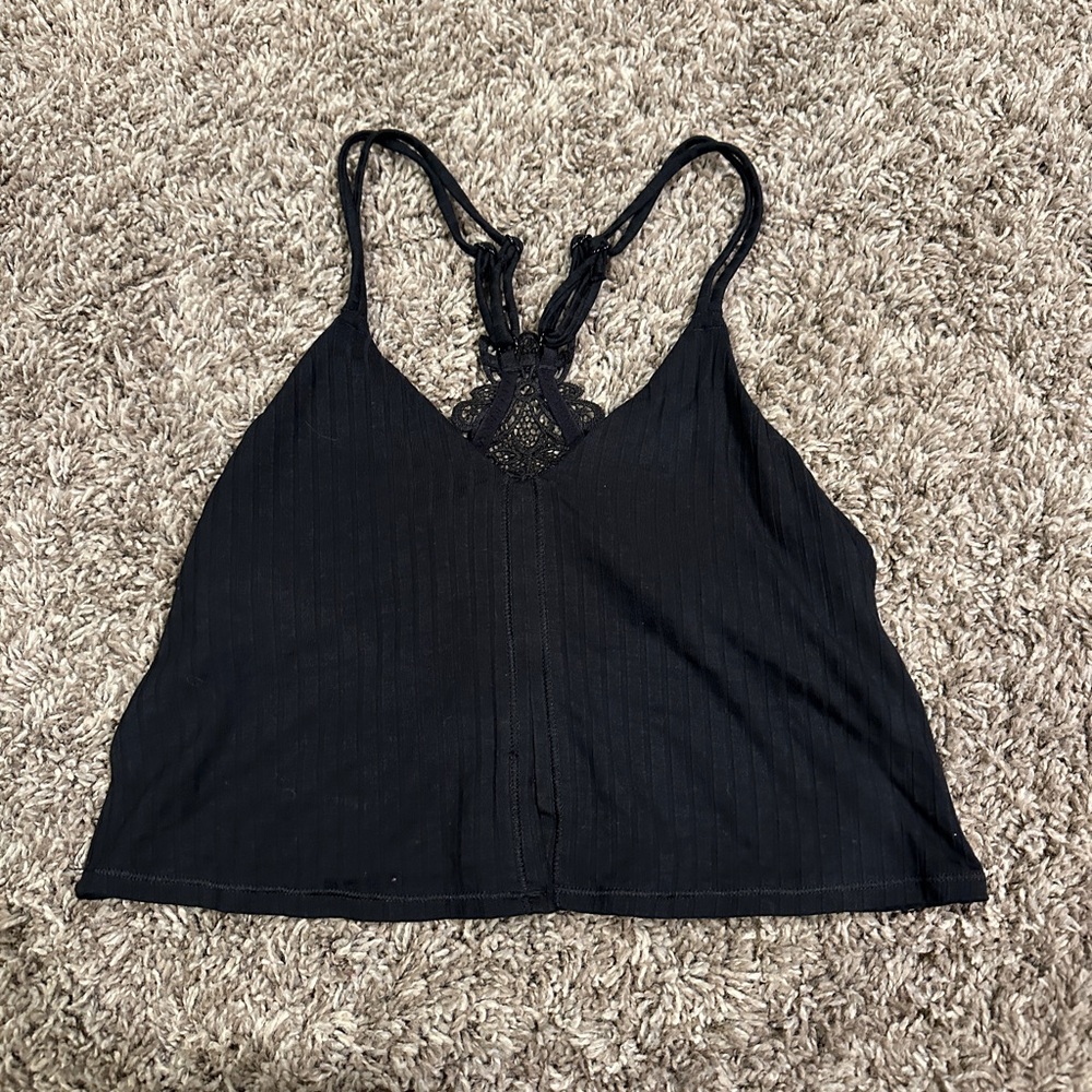 Aerie Black Strappy Tank
